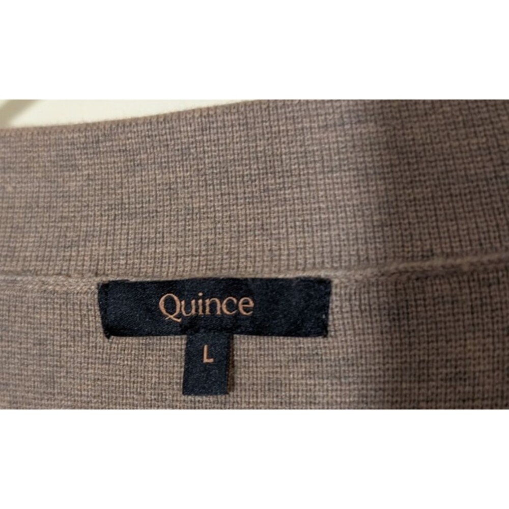 Quince Eco-Knit Milano Stitch Oversized Shirt Jacket Warm Taupe Shacket Large - Picture 8 of 11